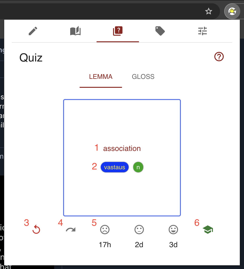 the answer side of a spaced-repetition quiz card